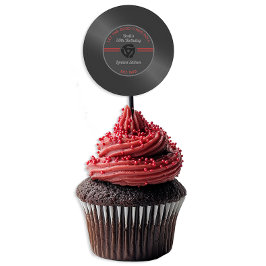  Vinyl Record Verjaardag Party Sticker - Retr