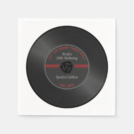 Vinyl Record Verjaardagsfeest Servetten - Retr