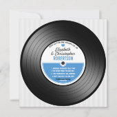 Vinyl Record Wedding Celebration Invitation Kaart (Voorkant)