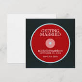 Vinyl Record Wedding Save the Date (Voorkant / Achterkant)