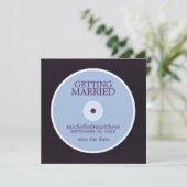 Vinyl Record Wedding Save the Date (Staand voorkant)