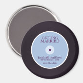 Vinyl Record Wedding Save the Date Magneet (Voorkant / Achterkant)