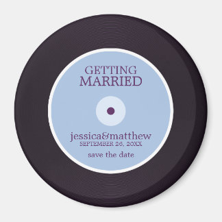 Vinyl Record Wedding Save the Date Magneet