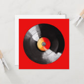 Vinyl Record Wenskaart Kaart (Voorkant / Achterkant in situ)