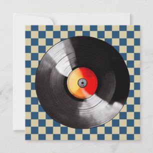 Vinyl Record Wenskaart Kaart