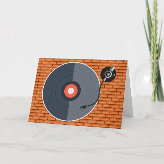 Vinyl Record Wenskaart Kaart (Voorkant)