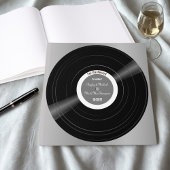 Vinyl Record Zwart-wit bruiloft gastenboek