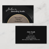  Vinyl Recording Studio Visitekaartje (Voorkant / Achterkant)