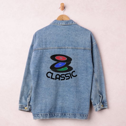 Vinyl Records 45RPM-ontwerp Denim Jacket (Hangar)