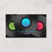 Vinyl Records DJ Music Store Visitekaartje (Achterkant)
