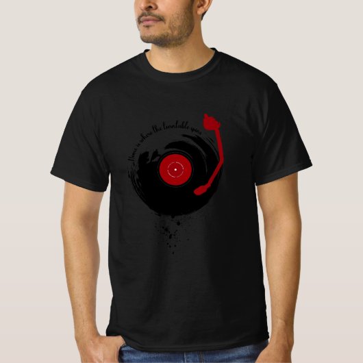 Vinyl Records Home is waar de Platenspeler draait T-shirt (Voorkant)