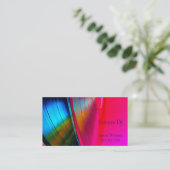 Vinyl records magenta visitekaartje (Staand voorkant)