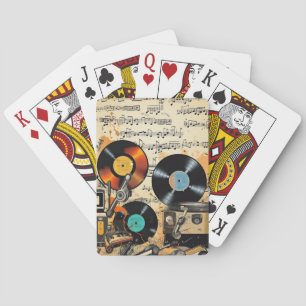 Vinyl Records Music Lover's Pokerkaarten