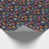  Vinyl Records Muziek Achtergrond Cadeaupapier (Hoek)