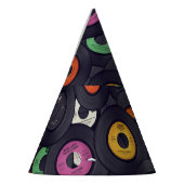  Vinyl Records Muziek Achtergrond Feesthoedjes (Links)