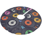  Vinyl Records Muziek Achtergrond Kerstboom Rok (Gekanteld)