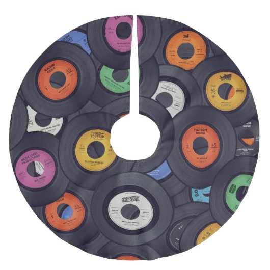  Vinyl Records Muziek Achtergrond Kerstboom Rok (Voorkant)