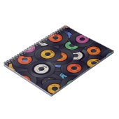 Vinyl Records Muziek Achtergrond Notitieboek (Linkerzijde)