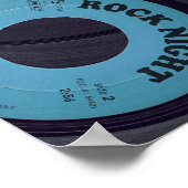  Vinyl Records Muziek Achtergrond Poster (Hoek)