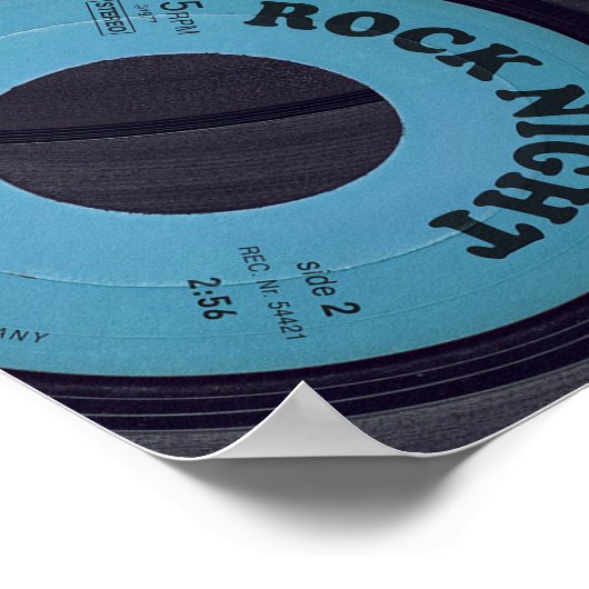  Vinyl Records Muziek Achtergrond Poster (Hoek)