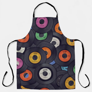 Vinyl Records Muziek Achtergrond Schort