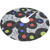 Vinyl Records: Muzieknotitiepatroon Kerstboom Rok (Gekanteld)