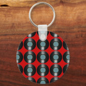 vinyl records patroon sleutelhanger (Voorkant)