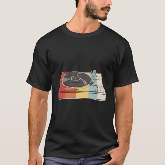 Vinyl Records Platenspeler DJ T-shirt (Voorkant)