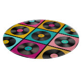 Vinyl Records Retro Achtergrond Snijplank (Hoek)