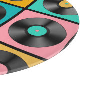Vinyl Records Retro Achtergrond Snijplank (Hoek)