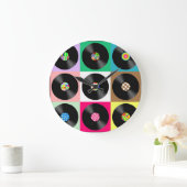 VINYL RECORDS RETRO Wall Clock Grote Klok (Huis)