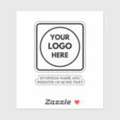 Vinyl Rectangle Logo Text Business QR label (Vel)