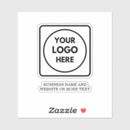 Vinyl Rectangle Logo Text Business QR label