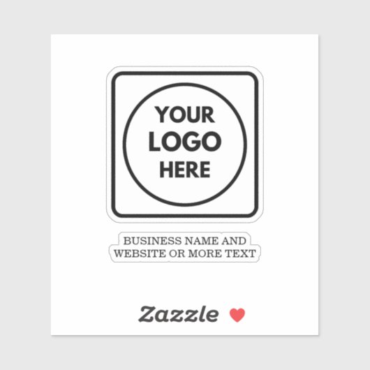 Vinyl Rectangle Logo Text Business QR label (Vel)