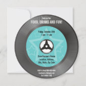 Vinyl Retro Feest Kaart (Achterkant)