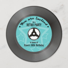 Vinyl Retro Feest Kaart