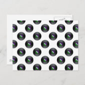 Vinyl Rocks Record Patroon Briefkaart (Voorkant / Achterkant)