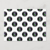 Vinyl Rocks Record Patroon Briefkaart (Voorkant)
