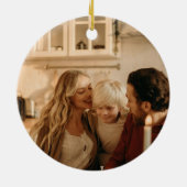 Vinyl Romantisch 7e koperen bruiloft Jubileum Keramisch Ornament (Achterkant)