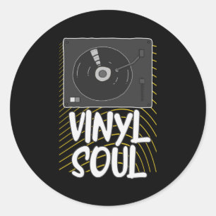 Vinyl Soul Record Platenspeler DJ Ronde Sticker
