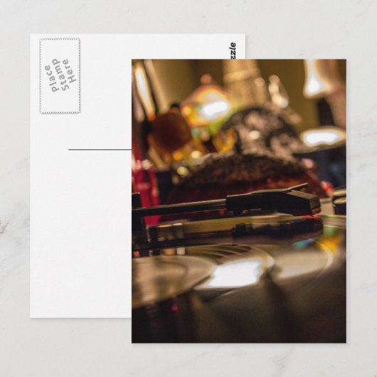 Vinyl spinnen briefkaart (Voorkant / Achterkant)