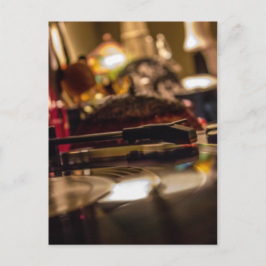 Vinyl spinnen briefkaart (Voorkant)