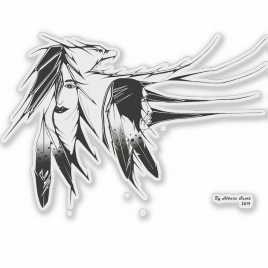 Vinyl sticker - Adelaarsvleugels (Voorkant)