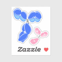 Vinyl sticker - blauw IgG (antilichaam) w / bonus