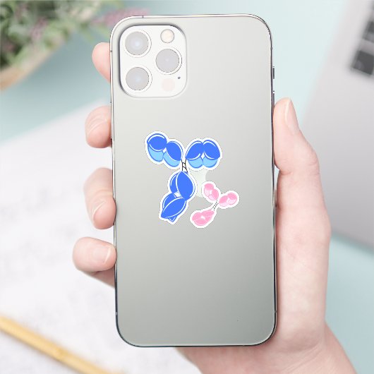 Vinyl sticker - blauw IgG (antilichaam) w / bonus (Telefoon)