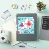 Vinyl Sticker - Bloemen en wijnstokken - Buellton. (iPad Cover)