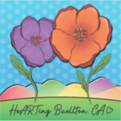 Vinyl Sticker - Californië Poppies - Buellton.Art (Voorkant)