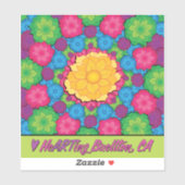 Vinyl Sticker - Flower Burst -Buellton.Art (Vel)