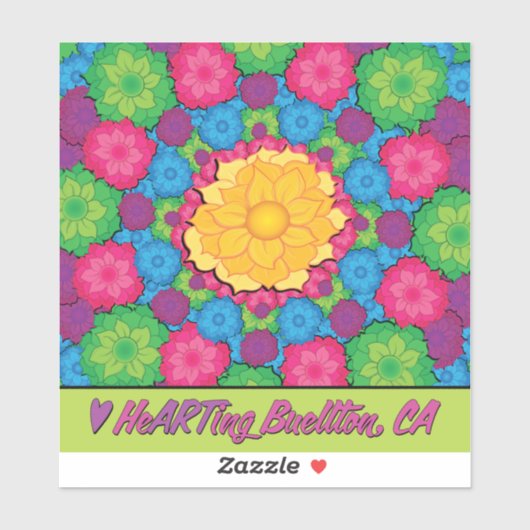 Vinyl Sticker - Flower Burst -Buellton.Art (Vel)