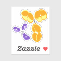 Vinyl sticker - geel IgG (antilichaam) w / bonus